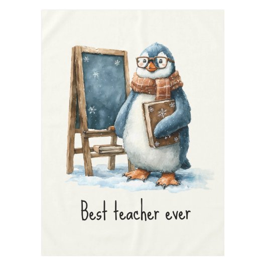 Nappe Best Teacher Ever Winter Penguin Design (Devant)