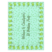 Nappe Bienvenue fête d'anniversaire | Grenouille (Devant)