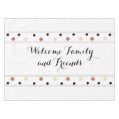 Nappe Bienvenue Terra Cotta Sable Points Noirs (Devant (Horizontal))
