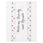 Nappe Bienvenue Terra Cotta Sable Points Noirs (Devant)