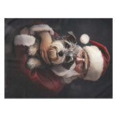 Nappe Biewer Terrier Avec Noël Festif Du Père Noël (Devant (Horizontal))