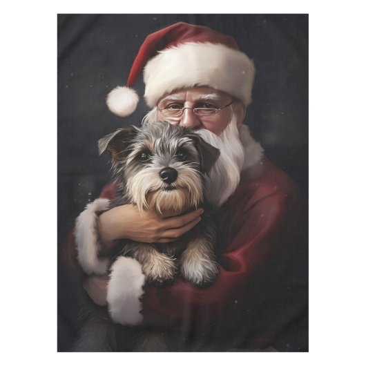 Nappe Biewer Terrier Avec Noël Festif Du Père Noël (Devant)