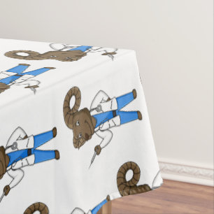 Nappe Bighorn sheep doctor cartoon illustration