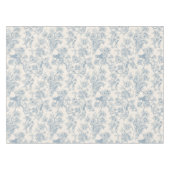 Nappe Birds and cherry blossom in blue and off white (Devant (Horizontal))