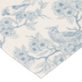 Nappe Birds and cherry blossom in blue and off white (Angle)