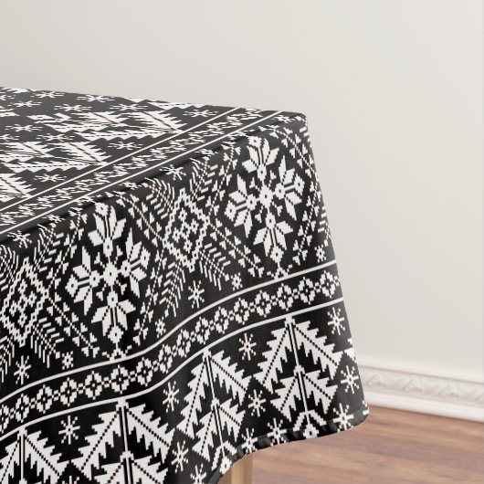 Nappe Black and White Christmas Fair Isle Motif (In Situ)