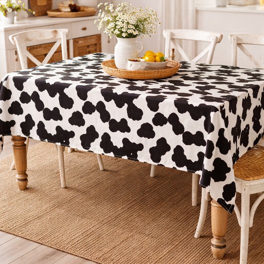 Nappe Black and White Cowhide Pattern 