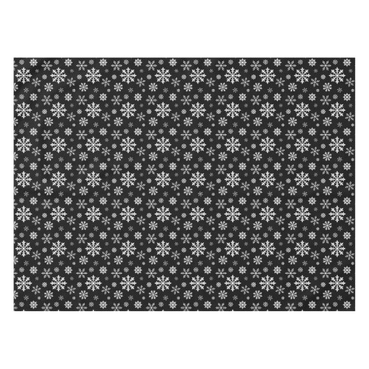 Nappe Black And White Winter Snowflake Pattern Modern (Devant (Horizontal))