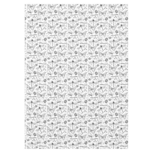 Nappe Black Blanc moderne Insects Illustration Amour Bug (Devant)