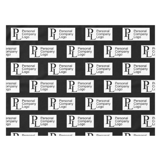 Nappe Black Custom Tablecloth Logo Business Stall Événem (Devant (Horizontal))