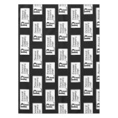 Nappe Black Custom Tablecloth Logo Business Stall Événem (Devant)