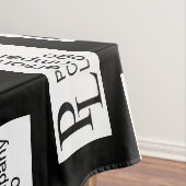 Nappe Black Custom Tablecloth Logo Business Stall Événem (In Situ)