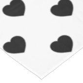 Nappe Black Love Hearts Arrière - plan blanc (Angle)