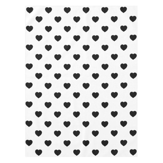 Nappe Black Love Hearts Arrière - plan blanc (Devant)