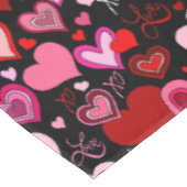 Nappe Black Pink Red Hearts Love Pattern (Angle)