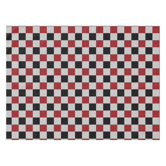 Nappe Black Red Check Tablecloth (Devant (Horizontal))