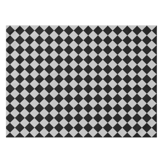 Nappe Black White Check Tablecloth (Devant (Horizontal))