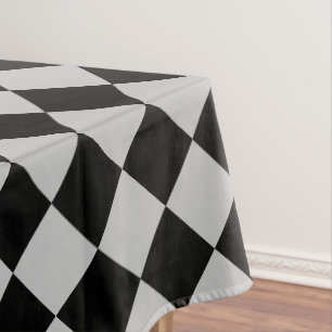 Nappe Black White Check Tablecloth