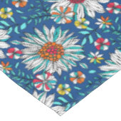 Nappe Blanc Bleu Jaune Orange Rouge Fleurs de marais Mot (Angle)