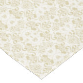 Nappe Blanc Élégant Dentelle Formel Ton Doré Profond (Angle)