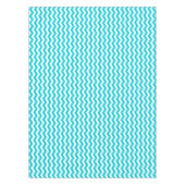 Nappe Blanc et motif de zigzag d'Aqua (Devant)