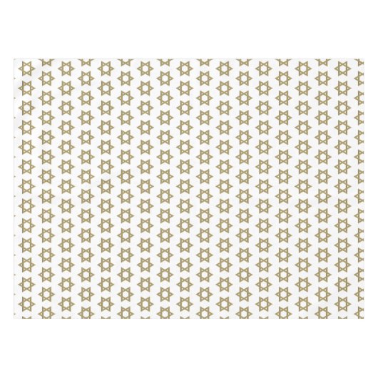 Nappe Blanc moderne | Chanoukah | ÉTOILE DE DAVID (Devant (Horizontal))