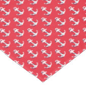 Nappe Blanc Nautique avec ancres d'accent de corde bleue (Angle)