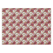 Nappe Blanc Or Bourgogne rose Poinsettias de Noël (Devant (Horizontal))