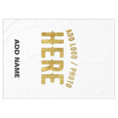 NAPPE BLANC PERSONNALISABLE MODERNE DE MARQUE VÉRIFIÉE S (Devant (Horizontal))