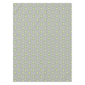 Nappe Blanc Poinsettias Vert Feuilles Noël sur Gris (Devant)