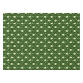 Nappe Blanc Poinsettias Vert Feuilles Noël sur Vert (Devant (Horizontal))