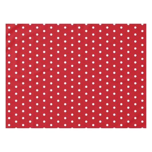 Nappe Blanc Pois de Noël Rouge (Devant (Horizontal))