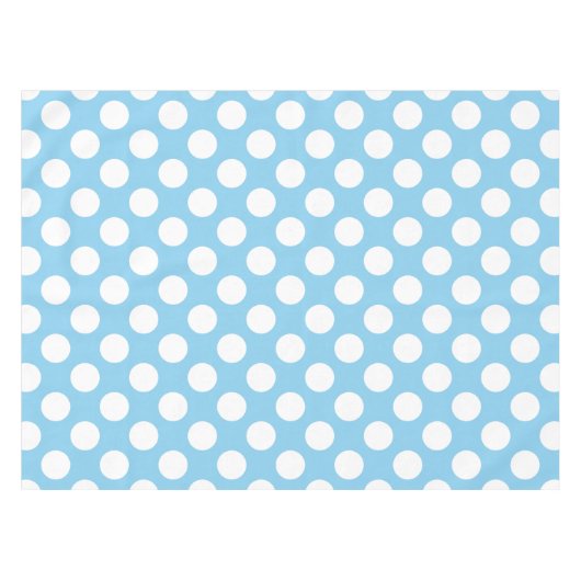 Nappe Blanc sur Bébé Bleu Grand Taille Pois (Devant (Horizontal))