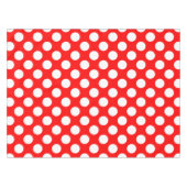 Nappe Blanc sur rouge grand format Pois (Devant (Horizontal))
