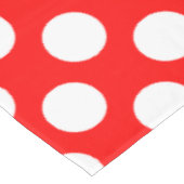 Nappe Blanc sur rouge grand format Pois (Angle)