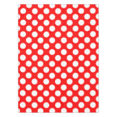Nappe Blanc sur rouge grand format Pois (Devant)