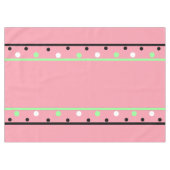 Nappe Blanc Vert Points Roses (Devant (Horizontal))