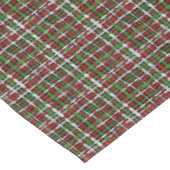 Nappe Blanc vert rouge tissé de toile de jute (Angle)