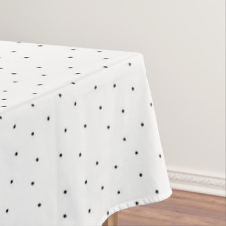 Nappe Blanche à Points Noirs Minimaliste