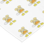 Nappe blanche pizza fromage souris jaune (Angle)