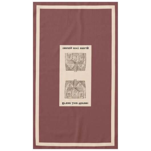 Nappe Bless This House avec modèle texte et image 60 x 1 (Devant)