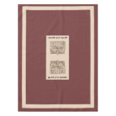 Nappe Bless This House avec texte & image modèle 52" x 7 (Devant)