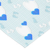 Nappe Bleu Blanc à carreaux Bébé Garçon (Angle)