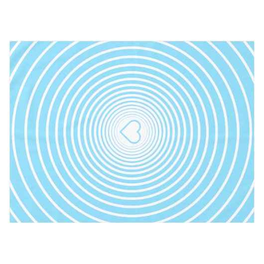 Nappe Bleu Blanc avec Coeur - Choisir les couleurs (Devant (Horizontal))