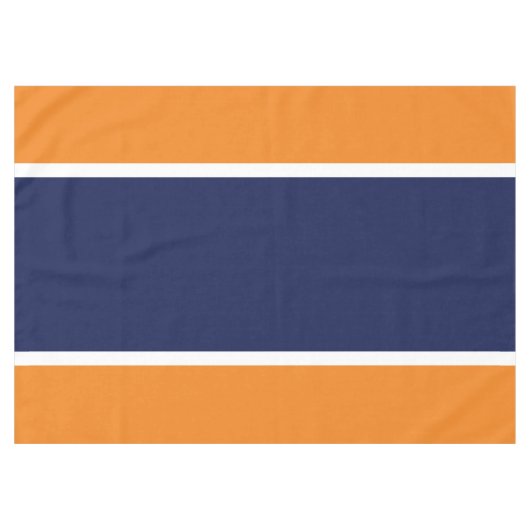Nappe Bleu Blanc Bleu Marine Sportif Sur Orange (Devant (Horizontal))