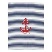 Nappe Bleu blanc de la marine et Ancre rouge (Devant)