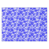 Nappe Bleu blanc fleur de miel peigne de coton (Devant (Horizontal))