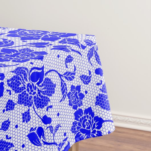 Nappe Bleu blanc fleur de miel peigne de coton (In Situ)