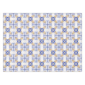 Nappe Bleu Blanc Jaune Azulejo Portugais Carreaux Motif (Devant (Horizontal))