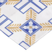 Nappe Bleu Blanc Jaune Azulejo Portugais Carreaux Motif (Angle)
